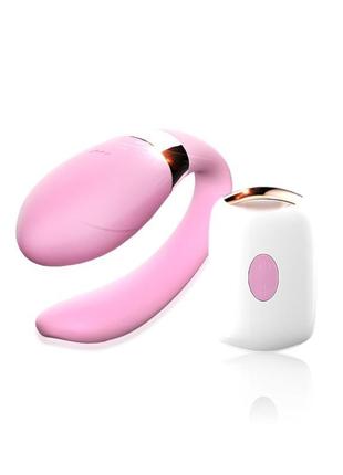 Вібратор для пар - v-vibe pink, usb, 7 function, remote control