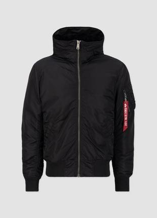 Бомбер с капюшоном alpha industries ma-1