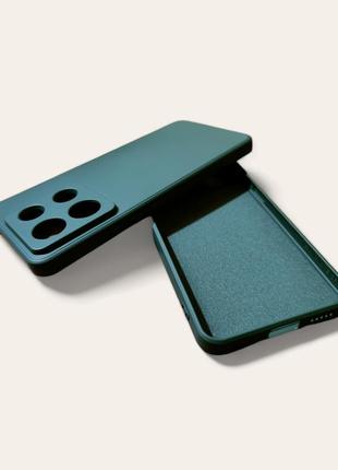 Xiaomi redmi note 13 pro 5g силіконовий чохол мікрофібра зелений