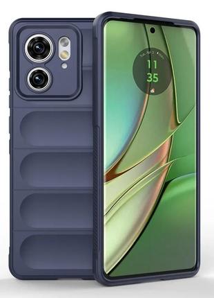 Протиударний силіконовий чохол для motorola edge 40 5g navy bl...