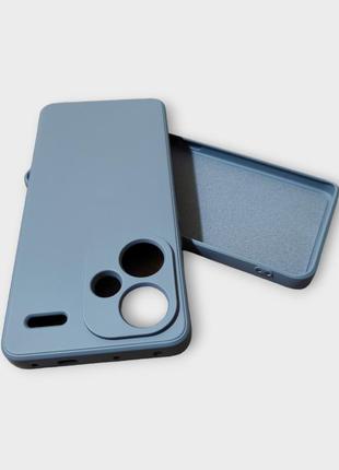 Xiaomi redmi note 13 pro plus силіконовий чохол мікрофібра сірий