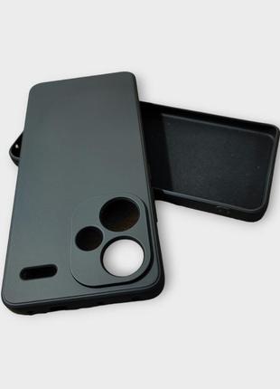 Xiaomi redmi note 13 pro plus силіконовий чохол мікрофібра чорний