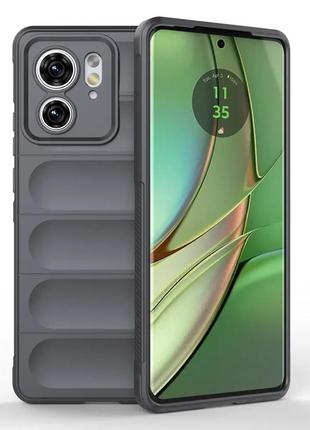 Протиударний силіконовий чохол для motorola edge 40 5g темно с...