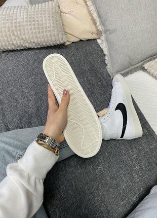 Кроссовки nike blazer mid 77 vintage white black4 фото