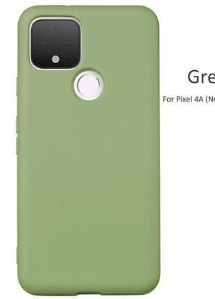 Google pixel піксель 4a ( 5g ) чохол накладка силікон кейс зел...