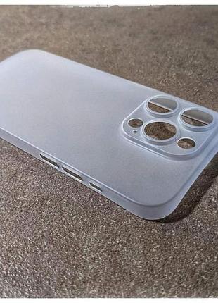 Айфон iphone 14 pro max ультра тонкий чохол pp 0.18 мм white t...