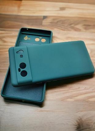 Google pixel 6 чохол силіконовий мікрофібра silicone case dark...