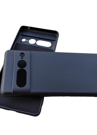 Google pixel 7 pro чохол силіконовий мікрофібра чорний