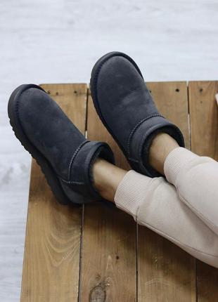 Женские серые угги ugg ultra mini classic gray5 фото