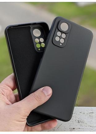 Xiaomi redmi note 11 | 11s 4g силіконовий чохол мікрофібра black