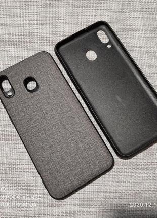 Чохол бампер cotton для samsung m20 / m20 сірий