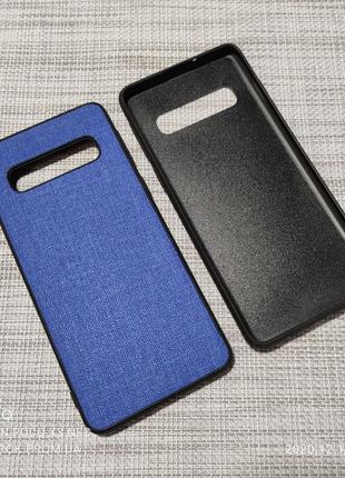 Чохол бампер cotton для samsung s10 синій