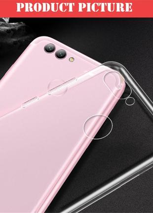 Силіконовий тонкий прозорий чохол з заглушками для mi 9 lite #