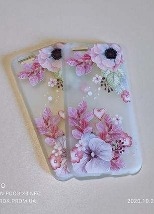 Чохол з 3d малюнком flowers case для iphone 6 / 6s.