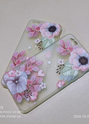 Чохол з 3d малюнком flowers case для iphone 6 / 6s plus.