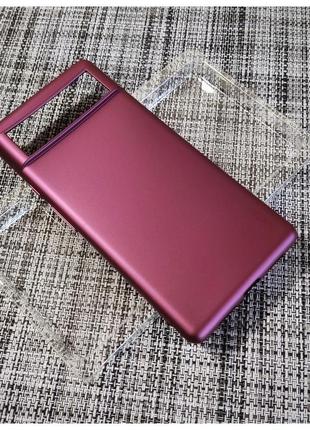 Тонкий чохол x-level для google pixel піксель 6 wine red