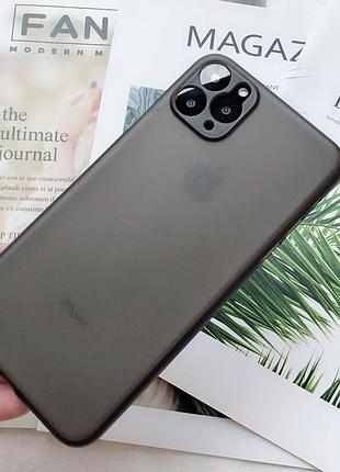 Чохол чорний ультратонкий pp material 0.26 мм для iphone iphon...