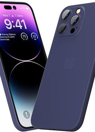 Айфон iphone 14 pro max ультра тонкий чохол pp 0.18 мм blue to...