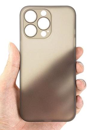 Айфон iphone 14 pro max ультра тонкий чохол pp 0.18 мм gray to...