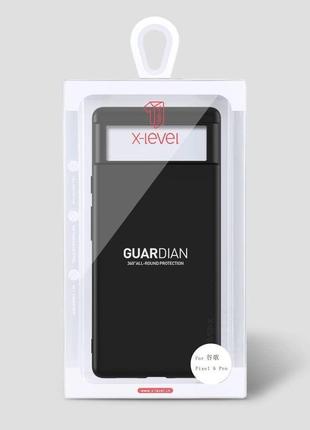 Тонкий чохол x-level для google pixel піксель 6 pro чорний