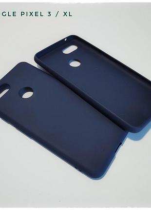 Чохол silicone софт тач для google pixel піксель 3xl синій