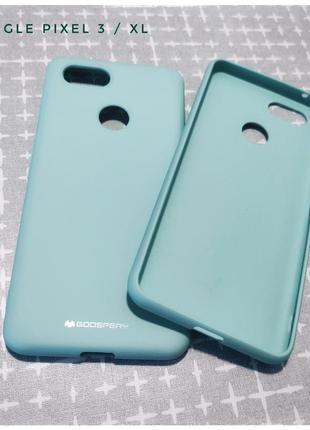 Чохол silicone софт тач для google pixel піксель 3 м'ятний