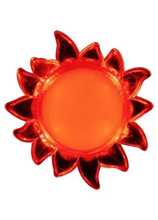 Нічник horoz led 0,4w 25lm 220-240v 60x60мм. сонце червоний