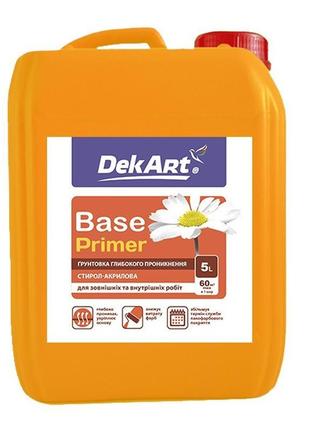 Водно-дисперсійна ґрунтовка dekart base 5 кг глибокопроникна
