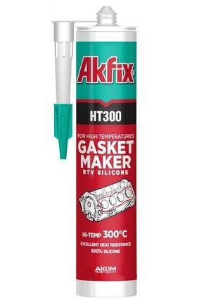 Силікон rtv термостійкий червоний ht300 akfix 310 мл