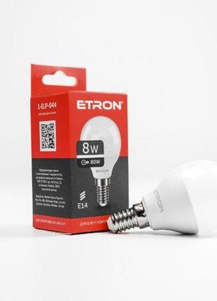 Лампа світлодіодна etron light power 1-elp-044 g45 8 w 4200k 2...