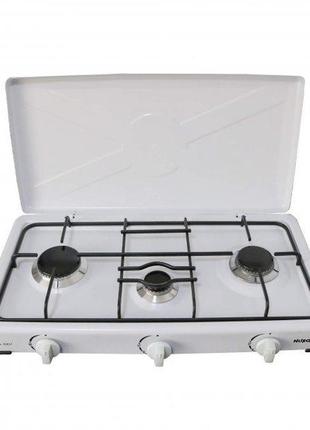 Плитка газова nurgaz 3-комфорки біла