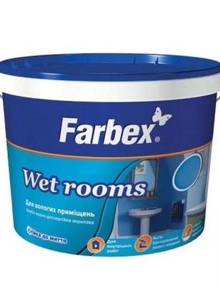 Фарба для вологих приміщень farbex wet rooms 4 кг