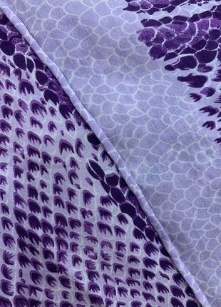 Шелковый платок, косынка, натуральный шелк, принт змея2 фото