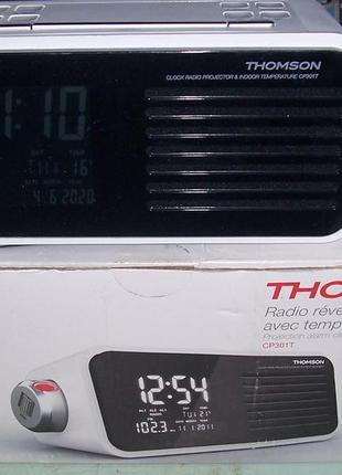 Електронний радіогодинник із проєкцією термометром і календарем t8 фото