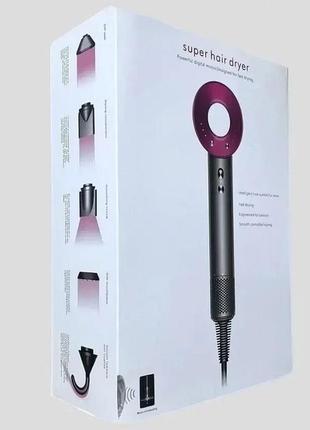 Професійний фен super hair dryer 5в1 pro з турбо режимом та іонізацією з 5 насадками для укладання волосся6 фото