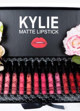 Набори матових помад kylie 12pc matte liquid