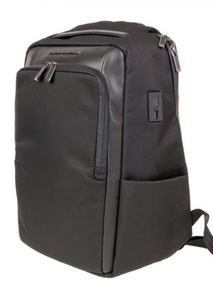 Рюкзак з нейлону зі шкіряною обробкою з відділення для ноутбук...4 фото