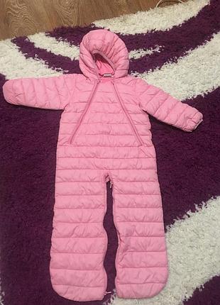 Демисезонный комбинезон стёганный 74/80