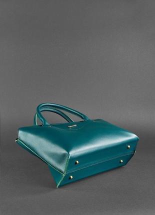 Женская кожаная сумка midi зеленая	bn-bag-24-malachite4 фото