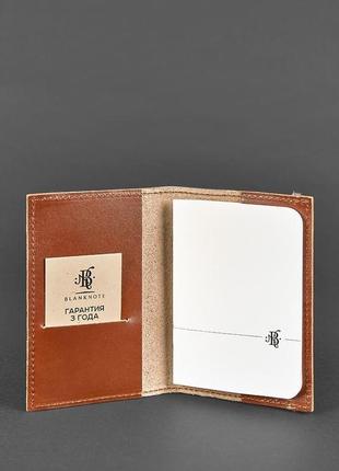 Кожаная обложка для паспорта 1.0 светло-коричневая  bn-op-1-k3 фото