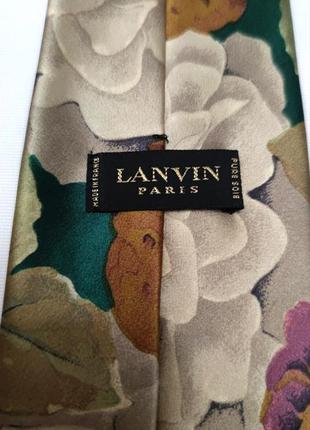 Шовкова краватка галстук lanvin цветочный принт /9790/5 фото