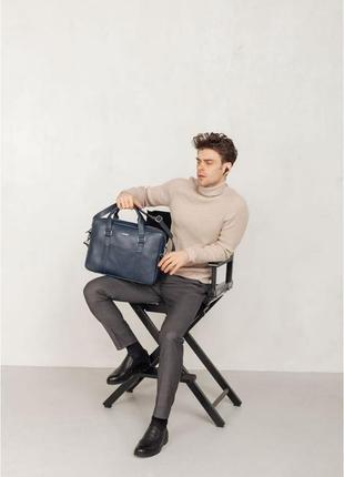 Сумка для ноутбука и документов темно-синяя bn-bag-37-navy-blue6 фото