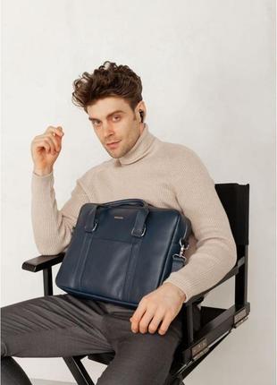 Сумка для ноутбука і документів темно-синя bn-bag-37-navy-blue1 фото