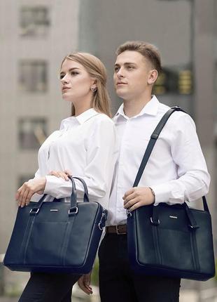 Сумка для ноутбука і документів темно-синя bn-bag-37-navy-blue8 фото