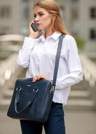 Сумка для ноутбука и документов темно-синяя bn-bag-37-navy-blue10 фото