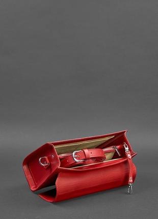 Женская кожаная сумка-кроссбоди lola красная	bn-bag-35-rubin4 фото