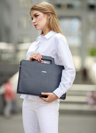 Жіноча сумка для ноутбука і документів темно-синя 	bn-bag-36-navy-blue6 фото