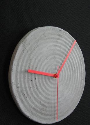 Бетонные настенные часы  в стиле лофт  "круги" .1 фото