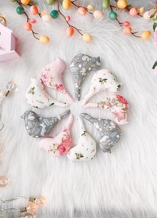 Текстильные птички пасхальный декор