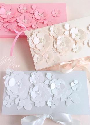 Gift box “blossom”  цвет 3 (розовый)7 фото